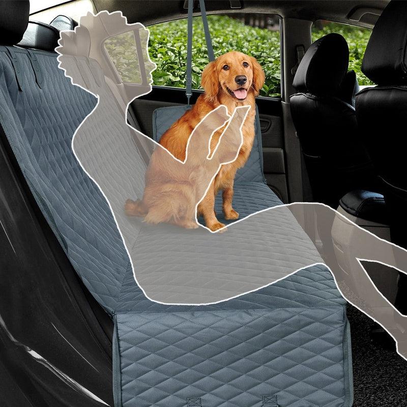PETRAVEL Dog Car Seat Cover | Waterproof Pet Travel Hammock Protector Mat for Rear Back Seat Safety | Ideal Carrier for Dogs