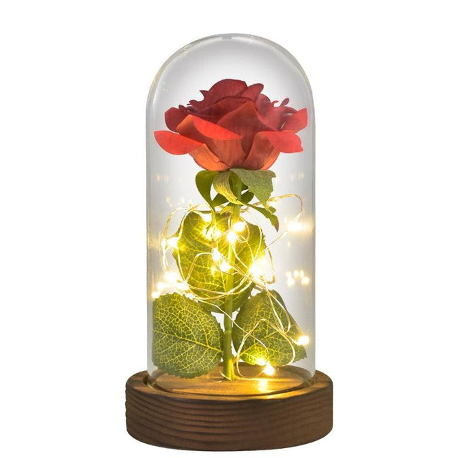 Beauty and The Beast Inspired Preserved Roses In Glass | LED Light | Mothers Day Gift