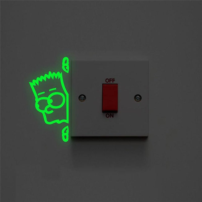 Radiant Light Switch Decals | Playful Patterns Glow in the Dark Walls | Luminous Vinyl Murals for Kids' Rooms & Home Adornment