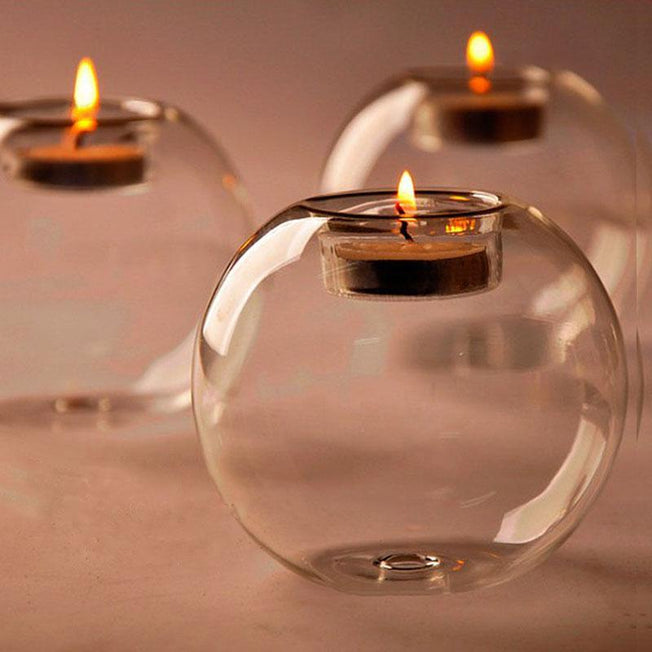 Elegant European Crystal Glass Candle Holder | Versatile Home Decor for Special Occasions
