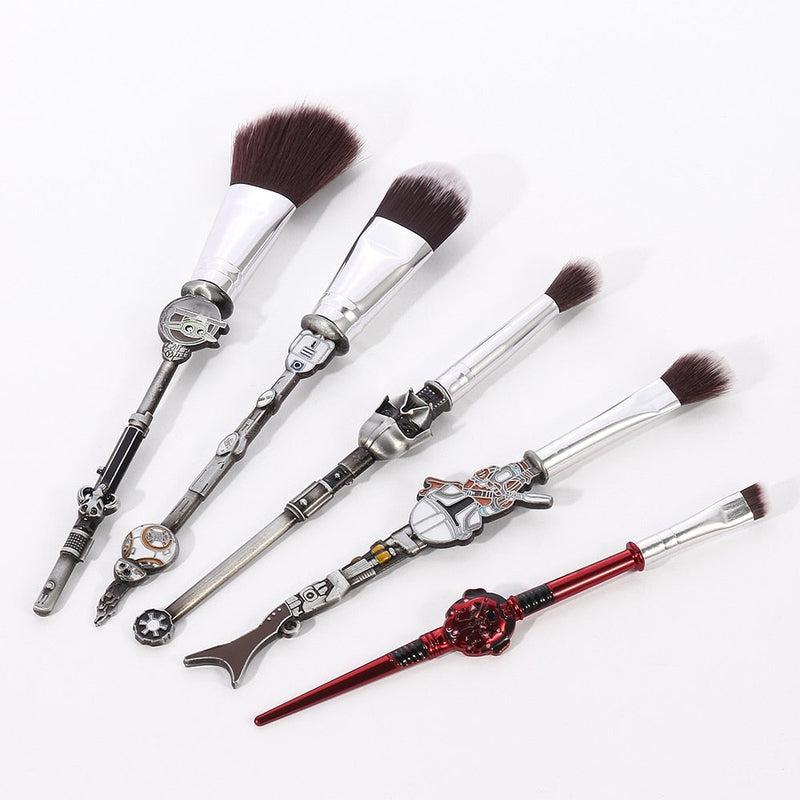 Star Wars Makeup Brushes Set - 10 pcs Professional Classic Movie Series Cosmetic Brushes, for Foundation Blending Blush Eye Shadows Face Powder Kit for Fans, Multiple Colors