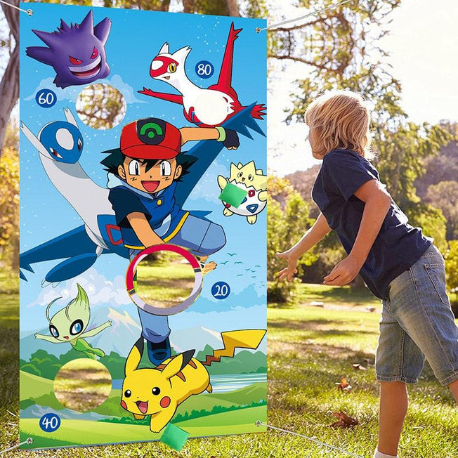 Pokemon Party Throw Game | Enjoy Fun & Engaging Activity with Durable Cloth Material | Spacious 137x73cm Banner Size for Children's Parties & Pokemon Events, Fosters Interactive & Competitive Play