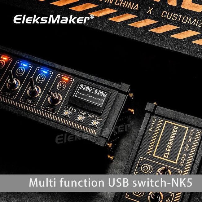 EleksMaker NK USB Switch Hub Eleks Socket Controllers Toggle Electrical Retro Lights Voice Control OLED Screen Home Appliance