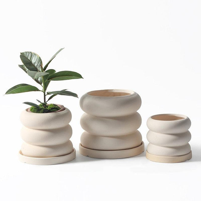 Nordic-Infused Ceramic Greenery Pot | Modern Minimalist Plant Container