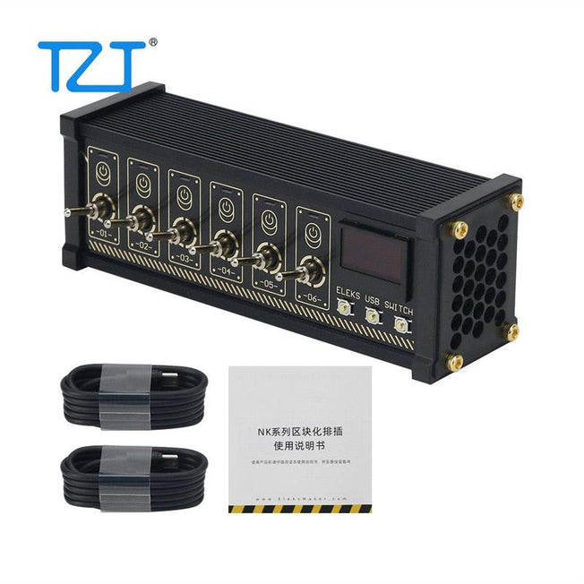 TZT Eleksmaker NK4 ELEKS USB Switch Hub: Enhance Your Connectivity with OLED Display & RGB Lights