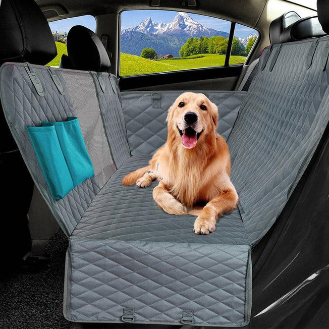 PETRAVEL Dog Car Seat Cover | Waterproof Pet Travel Hammock Protector Mat for Rear Back Seat Safety | Ideal Carrier for Dogs