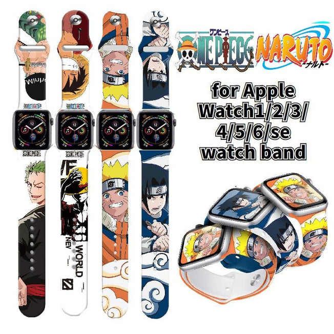 One Piece & Naruto Apple Watch Strap Bands | Character-Inspired Designs for Premium Quality and Comfortable Fit | Easy Installation & Compatibility for Anime Fans & Apple Watch Users