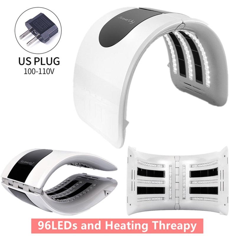 ForeverLily Foldable 7 Color LED Photon Heating Therapy Face & Body Mask Machine Salon, Anti-aging Removes Wrinkles, Home Use Skin Care