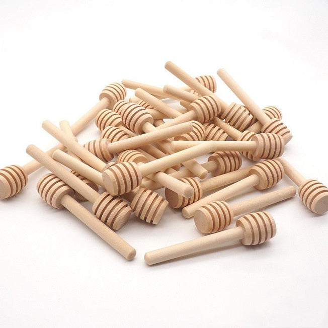 Honey Stir Sticks | Solid Wood for Coffee, Milk, Tea, Jam – Perfect for Stirring & Honey Scooping