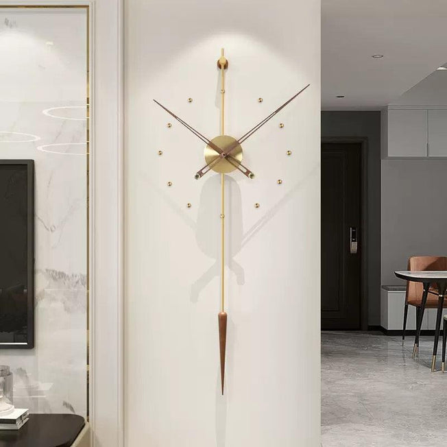 Contemporary Metal Elegance Wall Clock | Fashionable DIY Home Decoration for Your Living Space, Noiseless & Chic Design