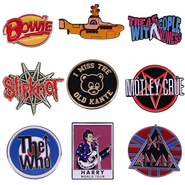Music-Inspired Art Cartoon Pin for Jackets & Jeans | Perfect Embellishment & Rock Band Fan Gift Collection
