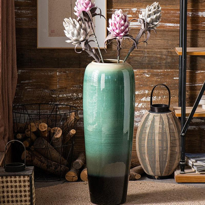 Grand Vase Vintage High Floor Cylinder Shaped Vases | Modern Home Decor