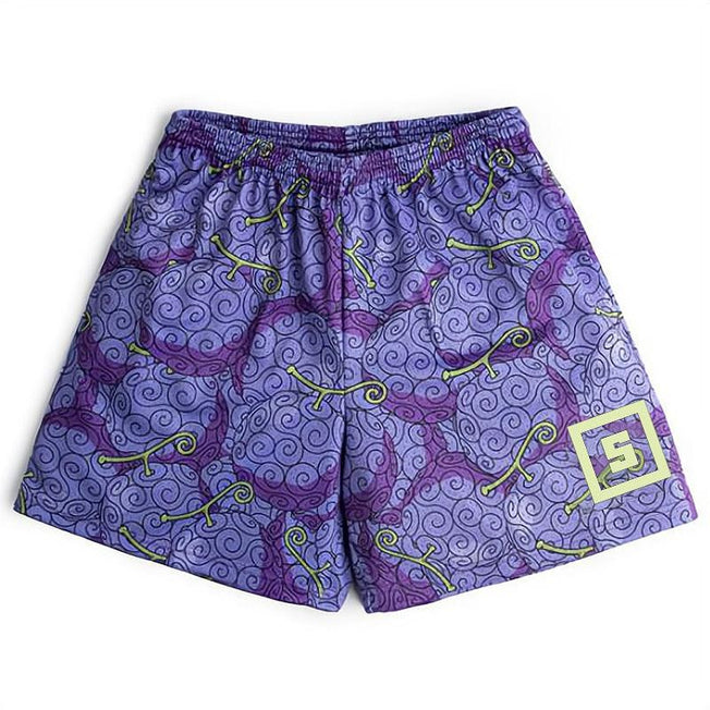 Anime Inspired Sports / Swim Shorts, Quick Dry Regular Fit 3D Printed Shorts, S - XXXL, Multiple Vibrant Colors and Designs