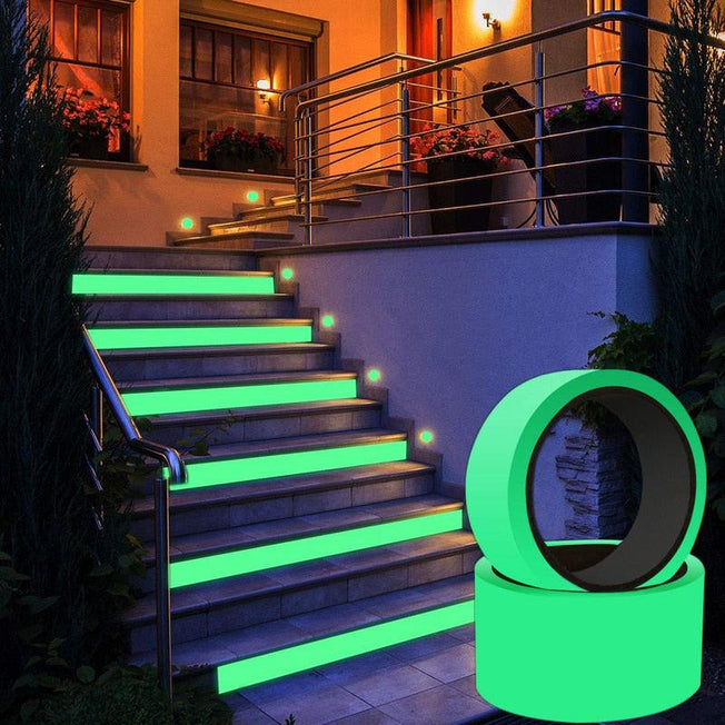 Self-Adhesive Tape | Glow-in-the-Dark Night Vision Safety Warning | Versatile Home, Security & Stage Decor Solution