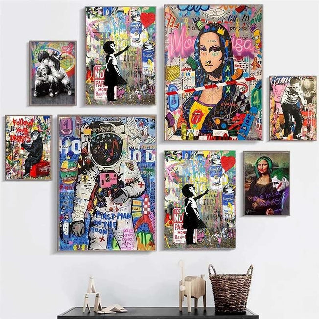 Street Graffiti Art Canvas Paintings | Pop Art Posters Prints for Living Room Home Decoration | Rebel Aesthetics