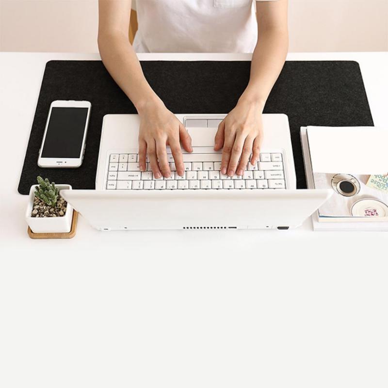 Non-Slip Wool Felt Laptop Desk Organizer | Computer Desk Cushion | Table Keyboard Mouse Pad | Office Desk Accessories
