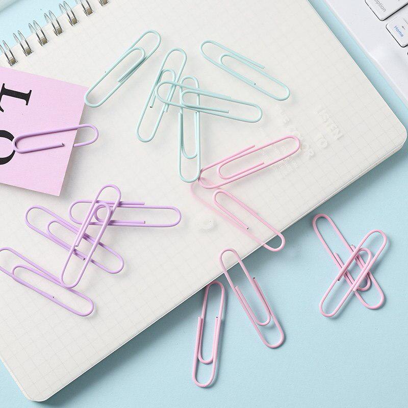 Colorful Metal Paper Clips & Staplers | Assorted Sizes (18mm/50mm) | Office and School Supplies, Stationery Accessories, Memo Clips, Bookmarks