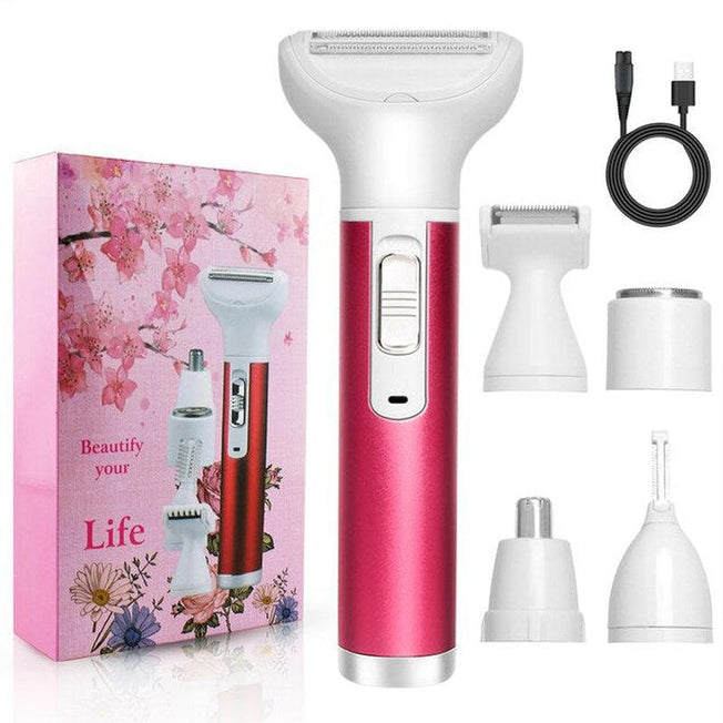 Cosoul All-In-1 Body and Facial Hair Removal for Women, Cordless Electric Trimmer & Shaver, Perfect for Face, Ear/Nose, Bikini and Legs