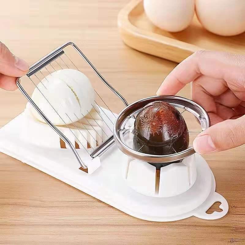 Multifunctional Egg Slicers | Stainless Steel Two-in-One Egg Cutter and Slicer | Kitchen Gadgets