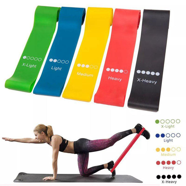 Resistance Bands for Gym and Fitness | Rubber Exercise Bands for Yoga, Stretching, and Pull-Up Assistance | Crossfit Workout Equipment