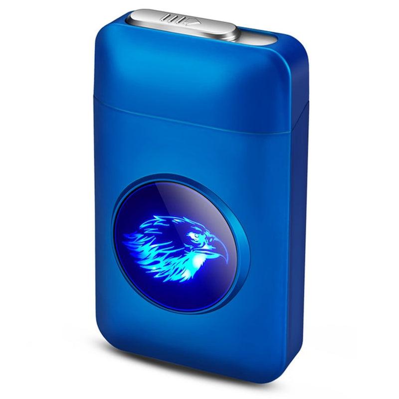 19-Piece Cigarette Case Box with USB Lighter | Rechargeable, Windproof, LED Display | Stylish & Convenient Smoking Accessories