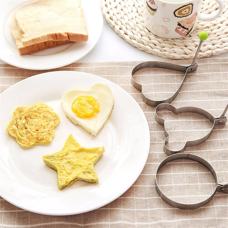 Set of 5 Stainless Steel Egg & Pancake Shaper Molds | Perfect for Frying, Omelette, Cooking