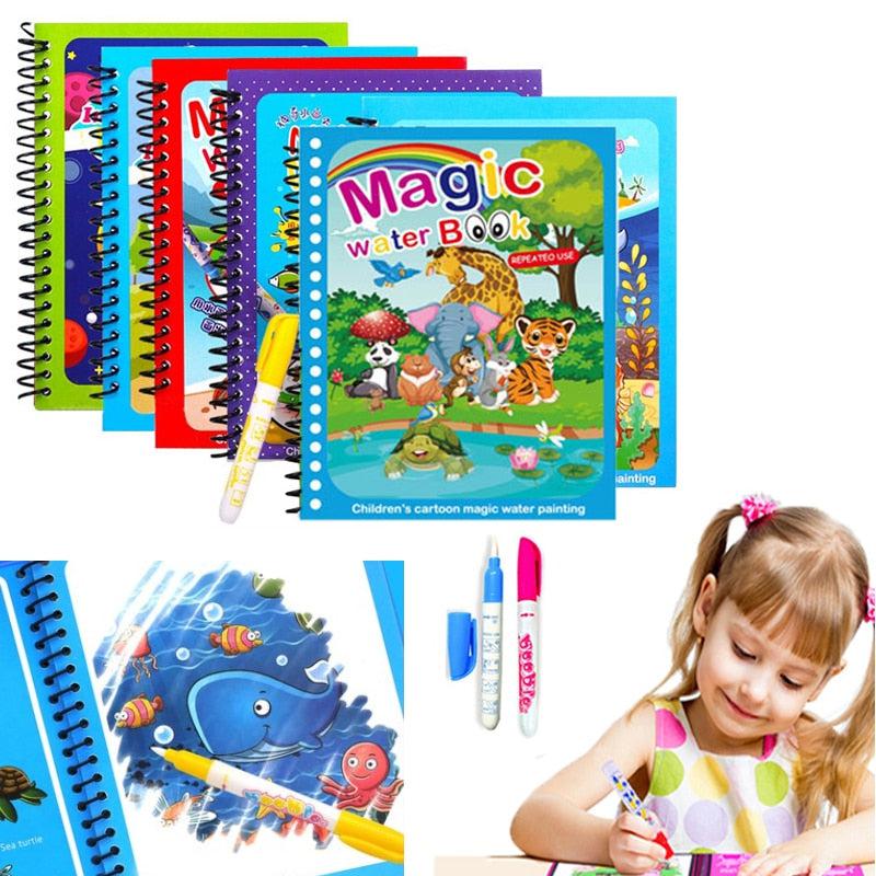 Reusable Water Drawing Book | Magical Montessori Toy for Sensory & Early Education