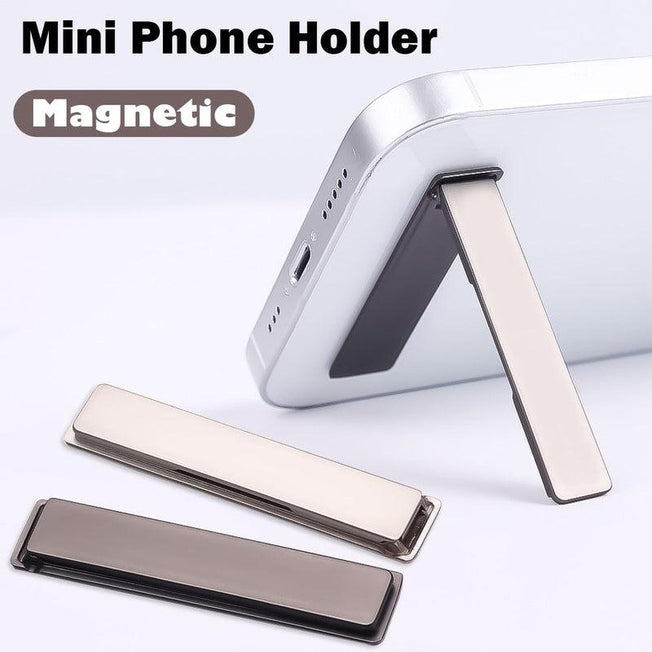 Mini Metal Phone Holder Sticker - Adjustable Alloy Kickstand | Boost Mount Stand | Compatible with iPhone and Android | Easy Mounting