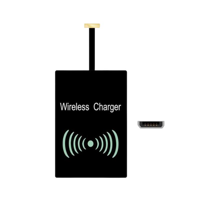 Lightweight Qi Wireless Charging Receiver - Universal Micro USB/Type C Fast Charger Adapter for Samsung, Huawei, Xiaomi | Convenient & Efficient Wireless Charging Solution