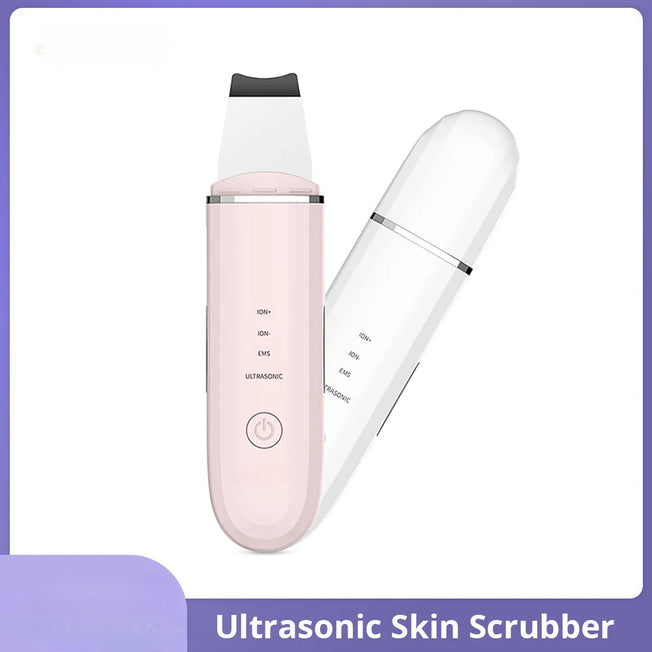 Ultrasonic Skin Scrubber Peeling Shovel for Deep Face Cleansing, Lifting, and Skin Care—Facial Treatment Ultrasonic Device