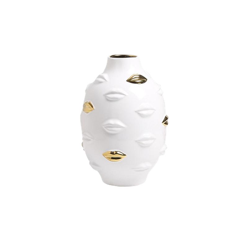 Beautiful Face-Shaped Abstract Ceramic Flower Vase | Modern Indoor & Outdoor Decor