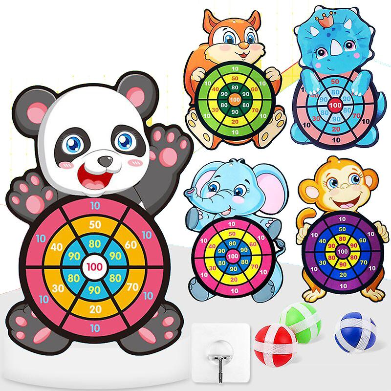 Interactive Cartoon Animal Dart Board Sticky Ball Toy | Educational and Fun Christmas Gift for Children