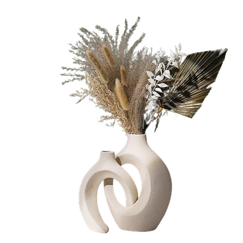 Ceramic Vase Set | Modern Home Decor | Abstract Art Ornaments for Desktop