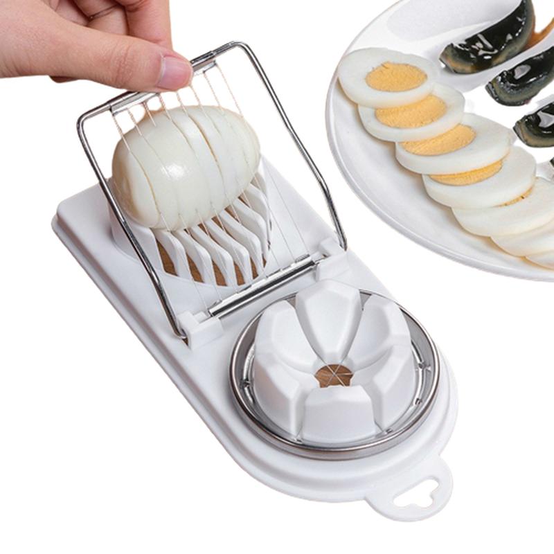 Multifunctional Egg Slicers | Stainless Steel Two-in-One Egg Cutter and Slicer | Kitchen Gadgets