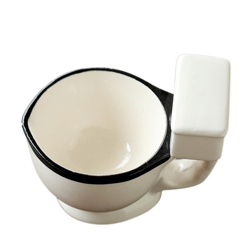 Funny Toilet Ceramic Mug with Handle | Novelty and Hilarious Gift for Coffee, Tea, and Milk Lovers