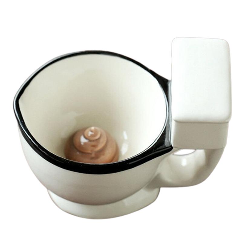 Funny Toilet Ceramic Mug with Handle | Novelty and Hilarious Gift for Coffee, Tea, and Milk Lovers