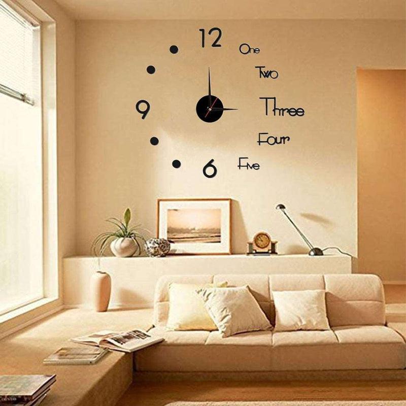 3D Roman Numeral Acrylic Mirror Wall Clock Sticker | Fashion DIY Quartz Clocks Watch | Home Decoration Living Room Stickers