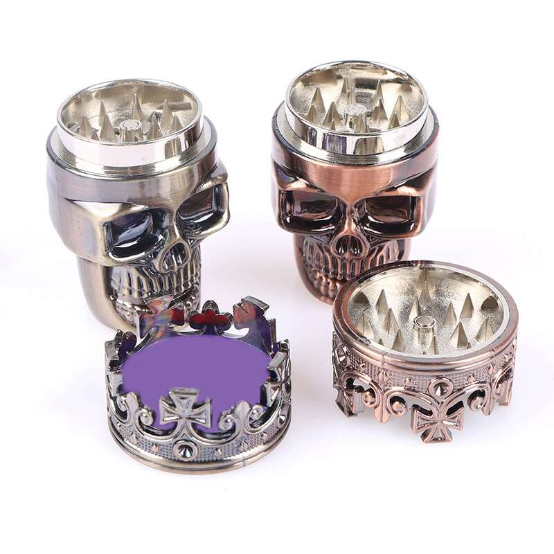 3-Layer Classic King Skull Grinder | Powerful Crusher for Tobacco, Herbs & Spices | A Smoking Enthusiast's Dream Gift!