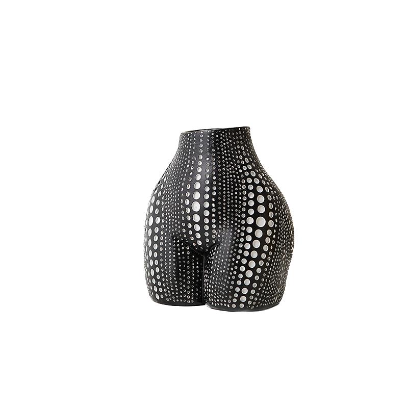 Modern Ceramic Vases | Female Figurines Decor | Flower Pot | Nordic Aesthetic | Luxury Polka Dot Body | Art Ornaments