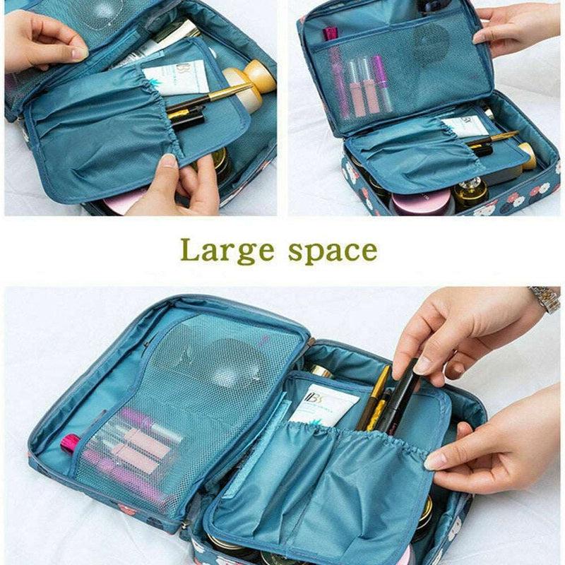 Women Makeup Bag - Stylish Toiletry Organizer for Cosmetics, Outdoor Travel, Personal Hygiene - Waterproof Tote for Beauty & Makeup Essentials