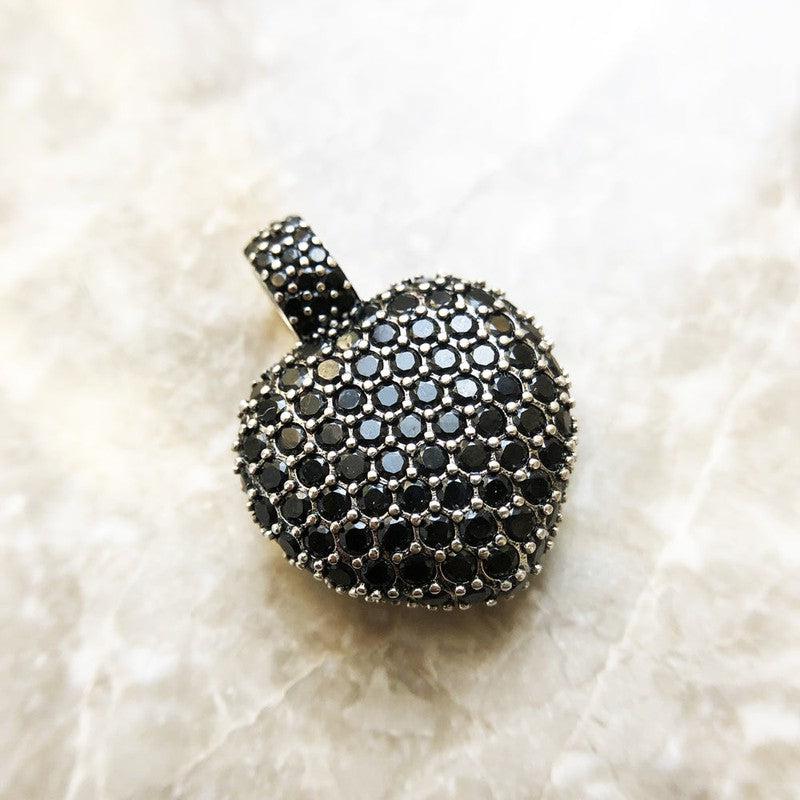 Winter Fashion Pave Setting Glam Black Pendant | Stylish Jewelry Gift Choice