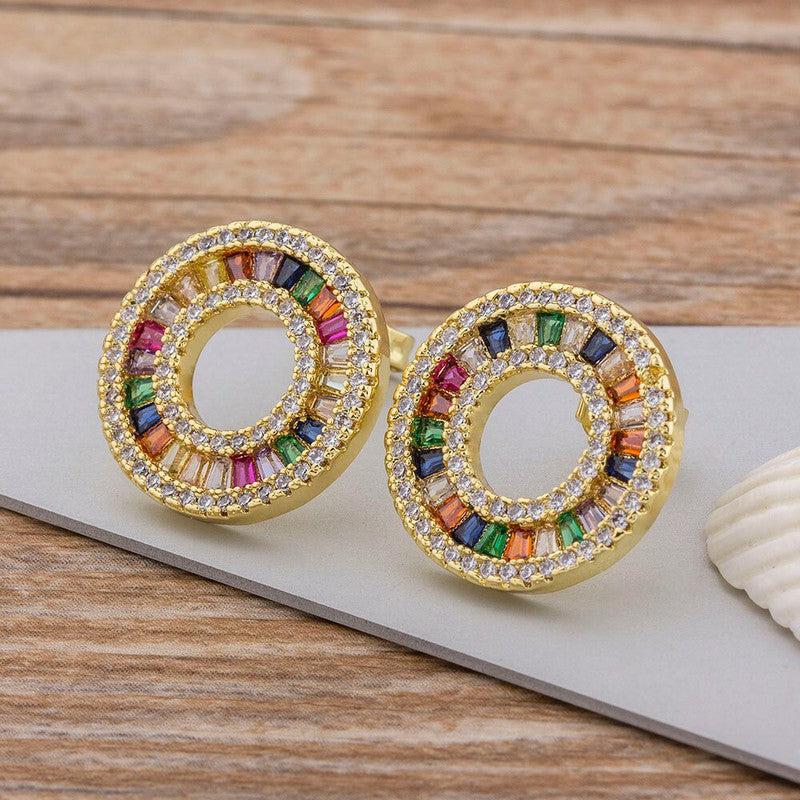 Zircon Stud Earrings | Elegant Jewelry for Women