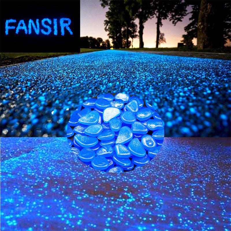 Glow in the Dark Garden Pebbles Glow Stones for Walkways Garden Path Lawn Garden Yard Decor Luminous Stones 25/50pcs