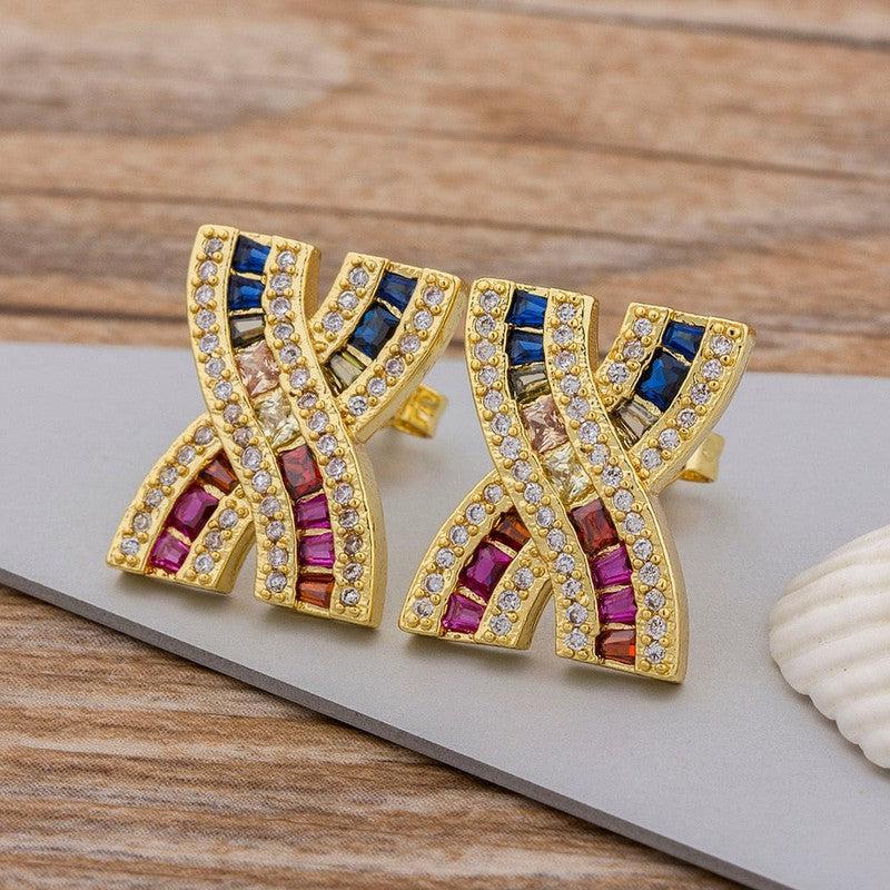 Zircon Stud Earrings | Elegant Jewelry for Women