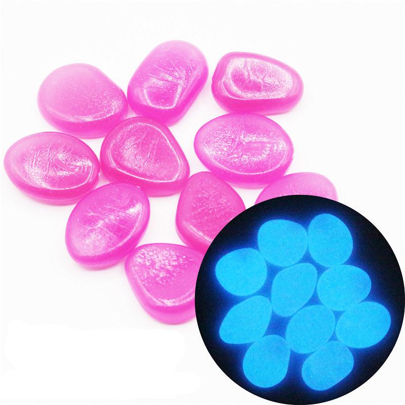 Glow in the Dark Garden Pebbles Glow Stones for Walkways Garden Path Lawn Garden Yard Decor Luminous Stones 25/50pcs