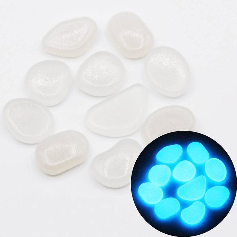 Glow in the Dark Garden Pebbles Glow Stones for Walkways Garden Path Lawn Garden Yard Decor Luminous Stones 25/50pcs