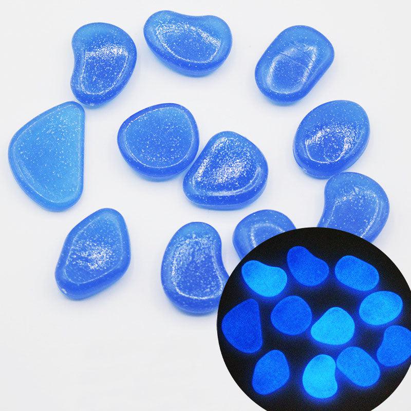 Glow in the Dark Garden Pebbles Glow Stones for Walkways Garden Path Lawn Garden Yard Decor Luminous Stones 25/50pcs