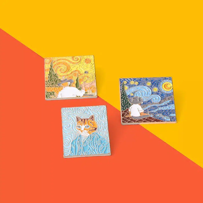 Adaptation Famous Oil Painting Enamel Pins: Custom Artistic Brooch Collection - Bag Jewelry, A Unique Gift for Artists