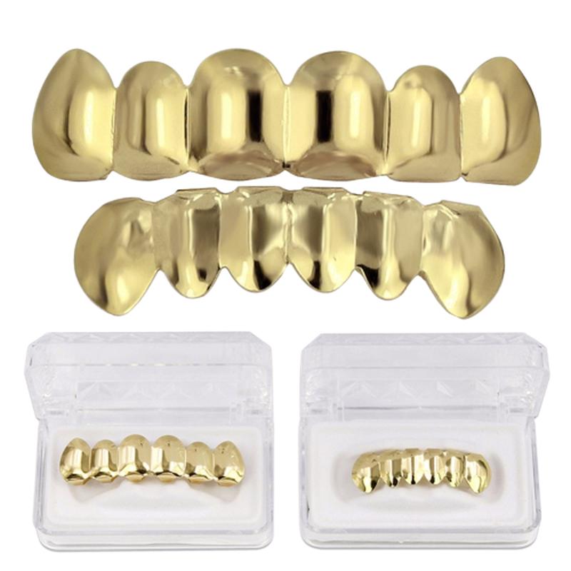 TOPGRILLZ Hip-Hop Teeth Grillz Set | Top & Bottom Grillz | Silicone Vampire Teeth | Best Gift for Christmas