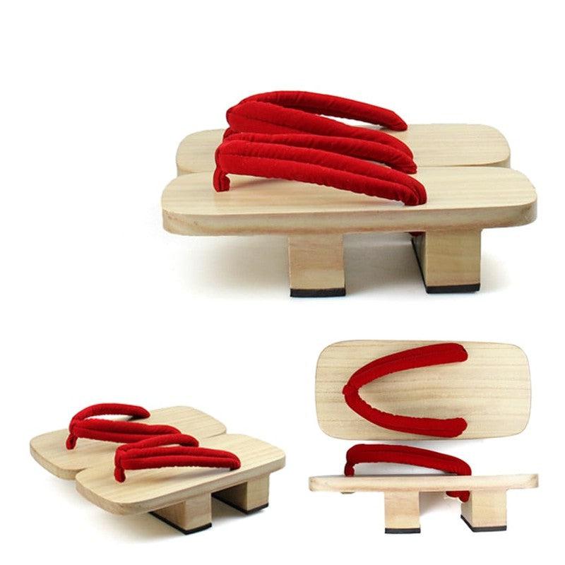 Japanese Wooden Clogs Pairs | One Piece Inspired Cosplay Costume Unisex Accessories